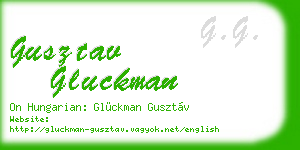 gusztav gluckman business card